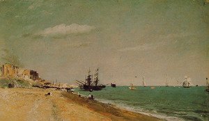 John Constable - Brighton Beach with colliers, 1824