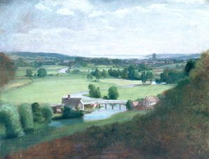 John Constable - The Valley of the Stour with Dedham in the Distance, 1836-37