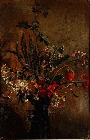 John Constable - Study of Flowers in a Hyacinth Glass, 1814