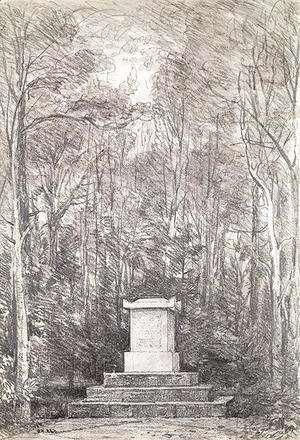 John Constable - Cenotaph to Sir Joshua Reynolds at Coleorton Hall, Leicestershire, 1823