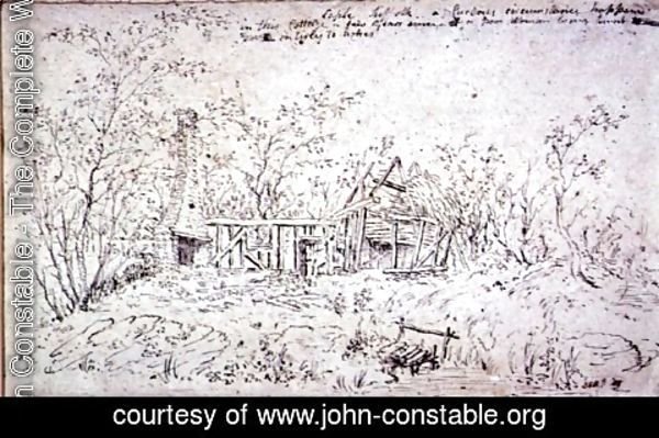 John Constable - Cottage at East Bergholt 3