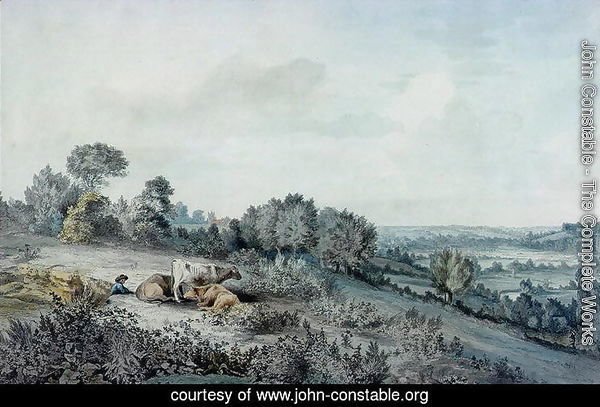 The Valley of the Stour, looking towards East Bergholt, 1880