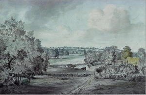 John Constable - The Valley of the Stour, with Langham church in the distance