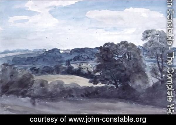 John Constable - Landscape with Buildings in the distance