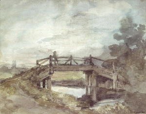 John Constable - A Bridge over the Stour
