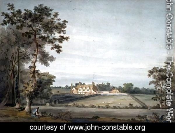 John Constable - Dedham  The Old Lecture House seen across Long Meadow from Black Brook