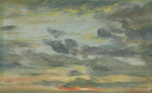 John Constable - Sky Study, Sunset, 1821-22