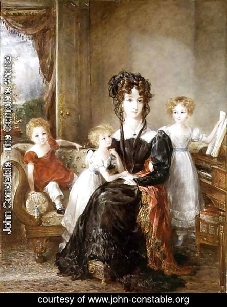 Portrait of Elizabeth Lea and her Children, c.1828