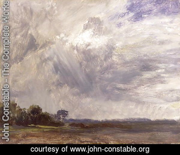 John Constable - Landscape with Grey Windy Sky, c.1821-30