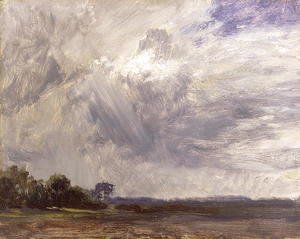 John Constable - Landscape with Grey Windy Sky, c.1821-30