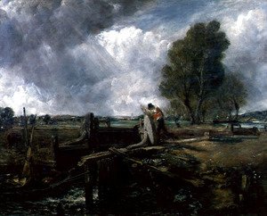 John Constable - Study of a Boat Passing a Lock, c.1823