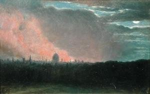 John Constable - Fire in London seen from Hampstead