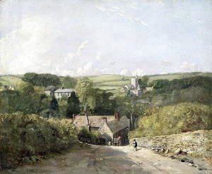 John Constable - A View of Osmington Village with the Church and Vicarage, 1816