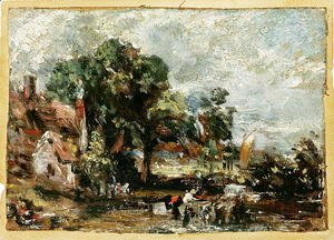 John Constable - Sketch for  The Haywain  c.1820