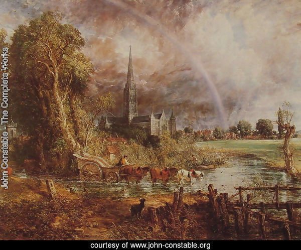 Salisbury Cathedral From the Meadows, 1831