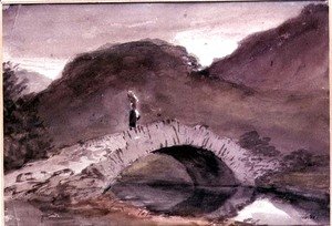 John Constable - A Bridge at Borrowdale