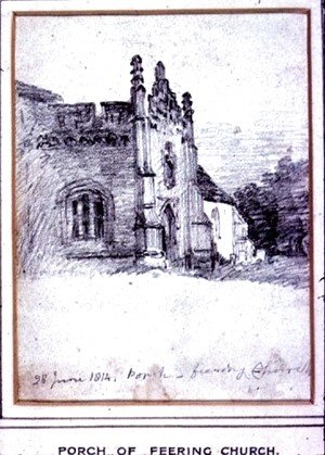 John Constable - Porch of Feering Church, 28th June, 1814