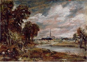 John Constable - Salisbury Cathedral: from the meadows