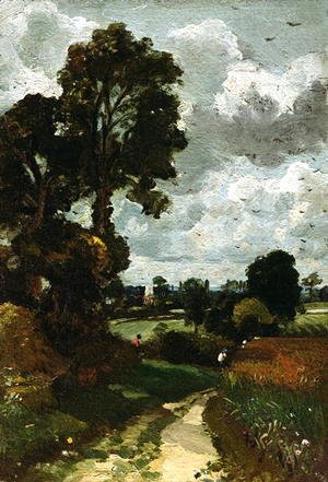 John Constable - Oil Sketch of Stoke-by-Nayland