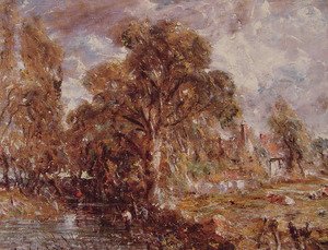 John Constable - Scene on a River I