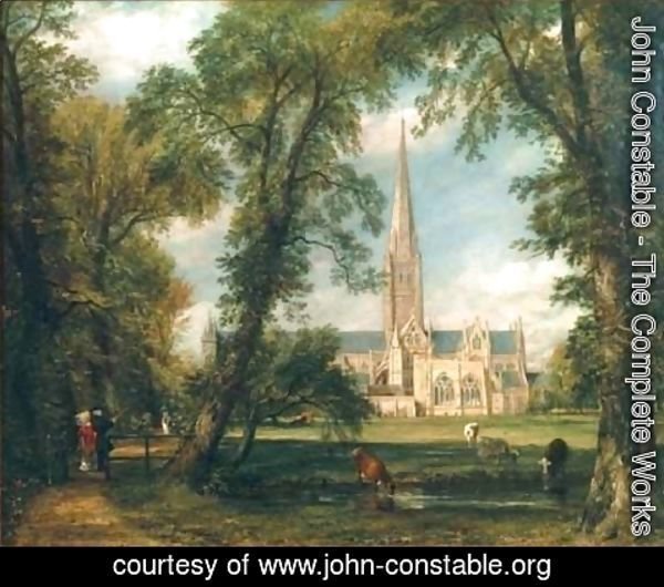 John Constable - Salisbury Cathedral from the Bishops Grounds
