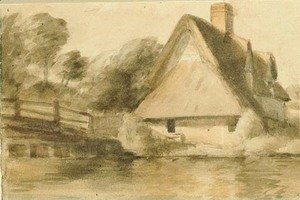 John Constable - Bridge Cottage and Flatford Bridge