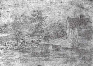 John Constable - Willy Lots' Cottage, near Flatford Mill, with a horse drawn cart