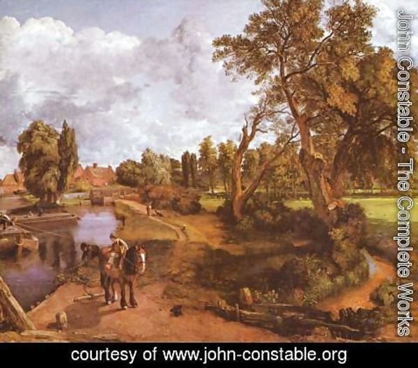 John Constable - The house of the admiral in Hampstead