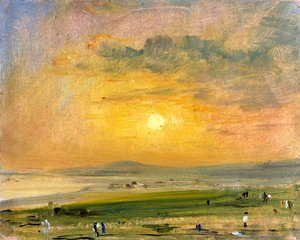 John Constable - Shoreham Bay, Evening Sunset