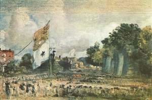 John Constable - Celebration of the General Peace of 1814 in East Bergholt