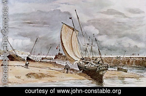 John Constable - Fokstone harbour