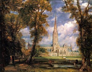 Salisbury Cathedral from the Bishop's Grounds c. 1825