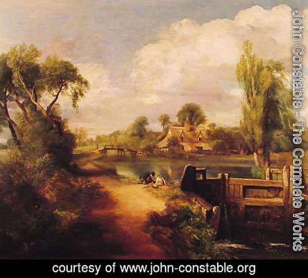 John Constable - Landscape With Boys Fishing