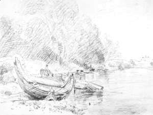 View on the River Severn at Worcester 1835