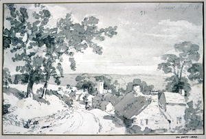 John Constable - The Entrance to the Village of Edensor 2