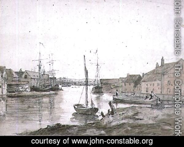 John Constable - Warehouses and Shipping on the Orewell at Ipswich