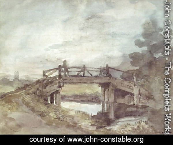 John Constable - A Bridge over the Stour