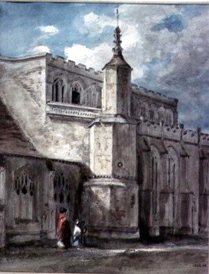 John Constable - Part of the Exterior of East Bergholt Church The North Side