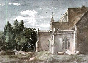 John Constable - East Bergholt Church: View from the East