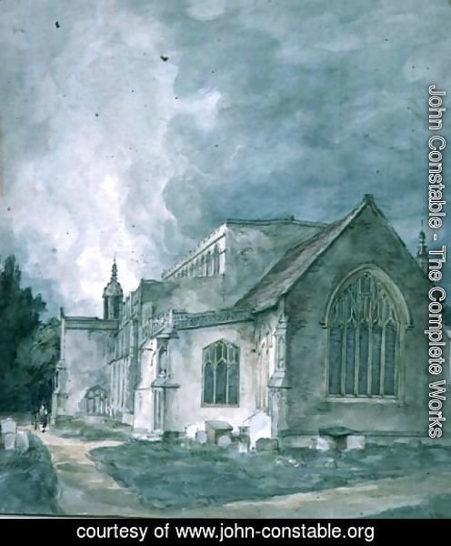 John Constable - East Bergholt Church  Exterior
