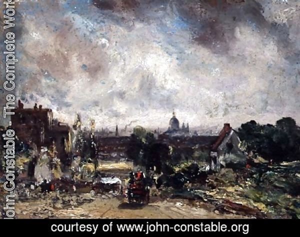 John Constable - City of London from Sir Richard Steeles Cottage with the Mail Coach on the Road
