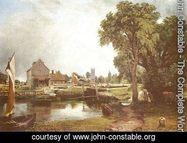 John Constable - Dedham Lock and Mill, 1820