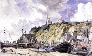 John Constable - The Harbour, Folkestone, 1833,