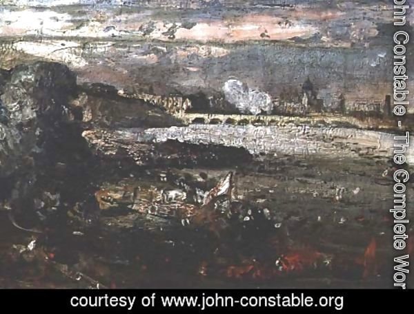 John Constable - The Opening of Waterloo Bridge, 1819