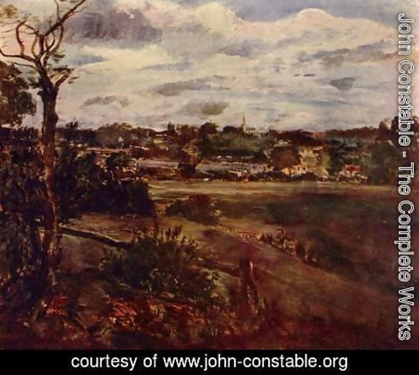 John Constable - View of Highgate from Hampstead Heath, c.1834