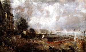 John Constable - The Opening of Waterloo Bridge, c.1829-31