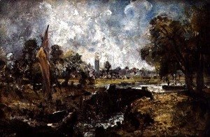 John Constable - Dedham Lock, c.1820