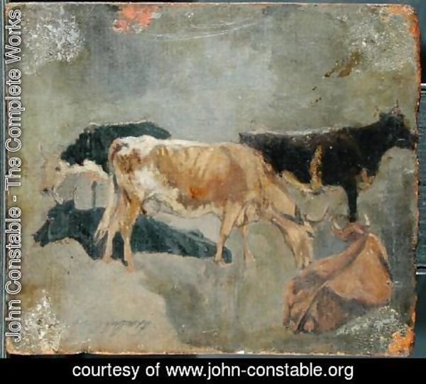 John Constable - Study of Five Horned Cattle