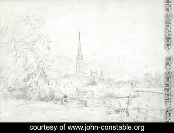 John Constable - Salisbury Cathedral from the North West, 1829