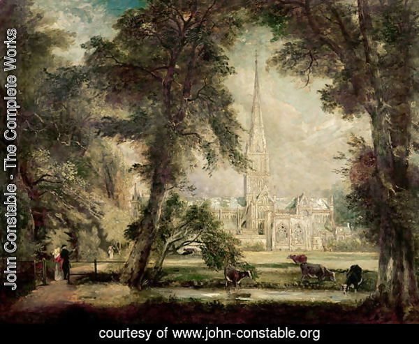 Salisbury Cathedral from the Bishop's Grounds, c.1822-23